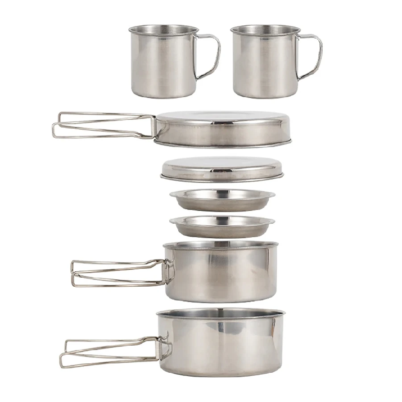 Outdoor Camping Kitchen Set - 8 stks/set Camping Kookgerei Mess Kit