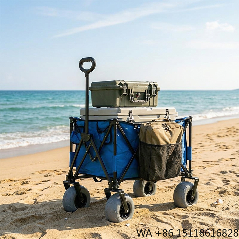 Outdoor Camping Set - Opvouwbare metalen strandwagen met snel los