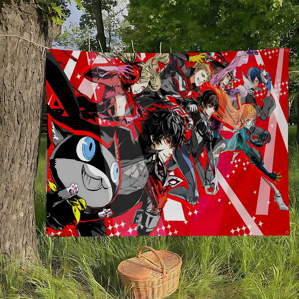 Outdoor Camping Rpg - RPG-game P-Persona 5 Familiebijeenkomsten Buitensfeer Vlaggen