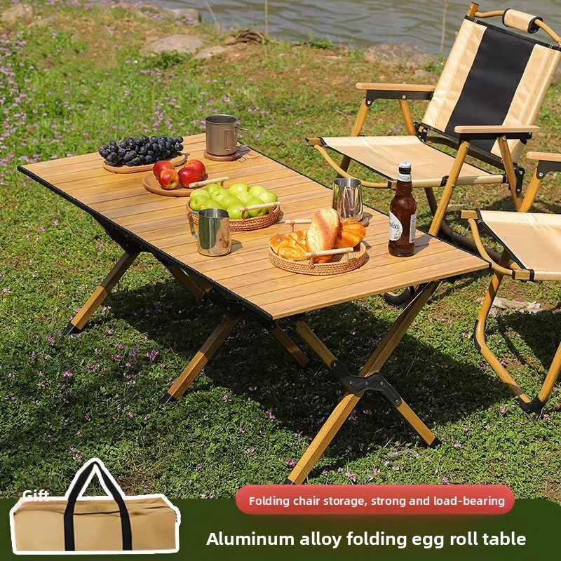 Outdoor Camping Table With Storage - Nieuwe stijlvolle opvouwbare buitentafel, draagbaar voor