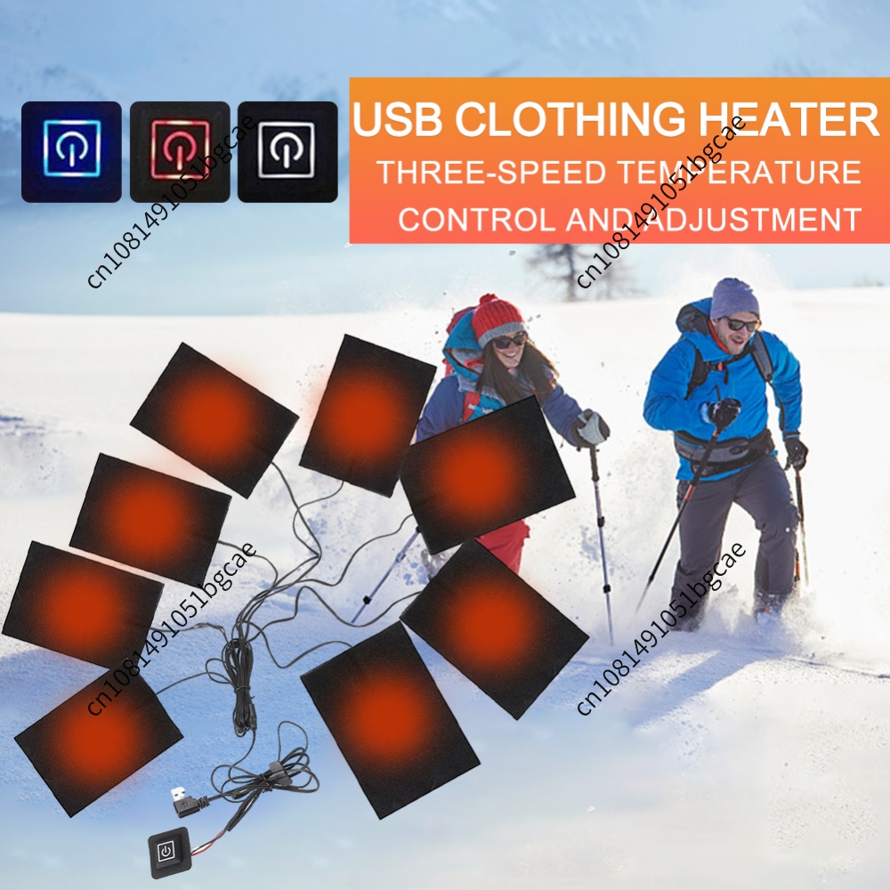 Outdoor Camping Jacket - USB-verwarmingskussens Elektrische stoffen verwarmingskussens 3 niveaus