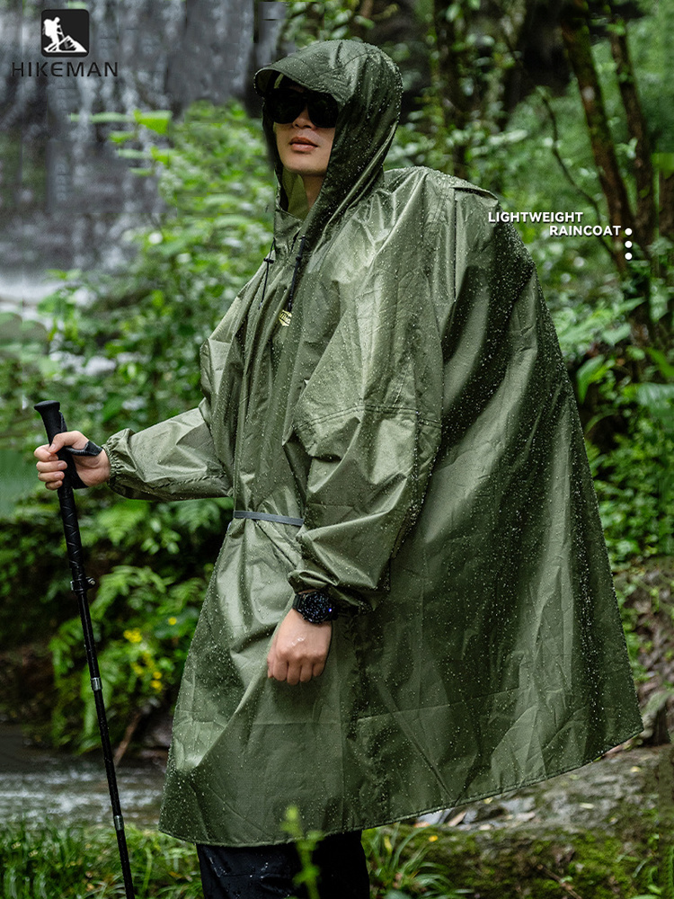 Outdoor Camping Jacket - Ultralichte regenjas met rits, 210T polyester,