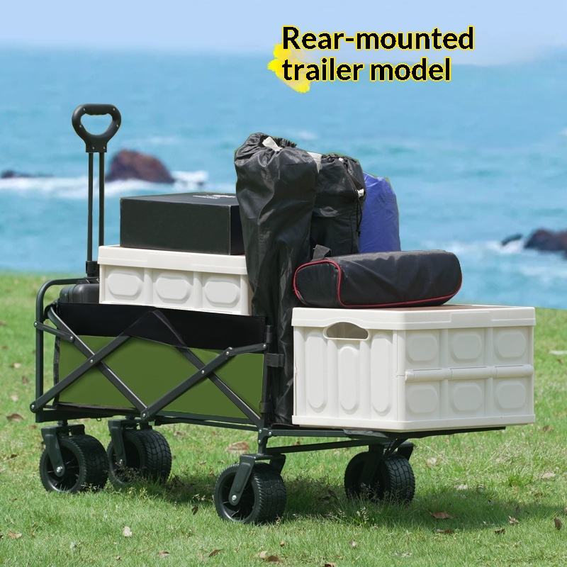 Outdoor Camping Set - Fabrieksuitverkoop Vierwiel Platform Camping Utility Wagon