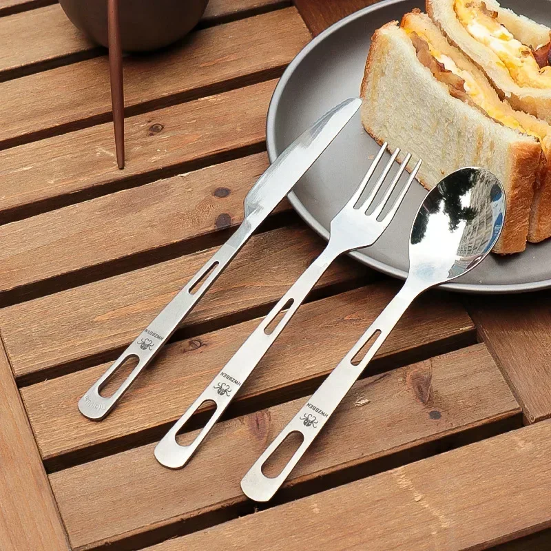 Outdoor Camping Kitchen Set - Hwzbben Titanium Vork Lepelmes Set Buiten