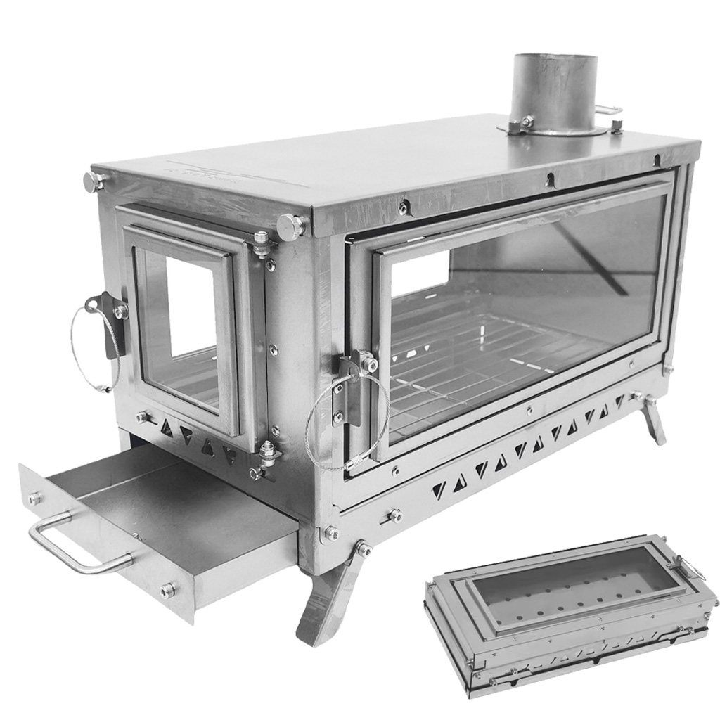 Outdoor Camping Stove Wood - DANCHEL T3 Titanium Tentkachel, Opvouwbare Houtgestookte