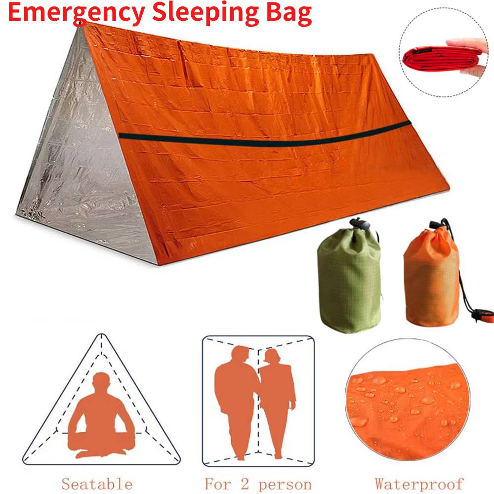 Outdoor Camping Sleeping Bag - Draagbare waterdichte noodoverlevingsslaapzak Outdoor Edc Campinguitrusting