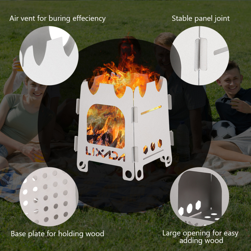 Lixada Titanium/Roestvrij Staa - Outdoor Camping Stove Wood recensie en prijs