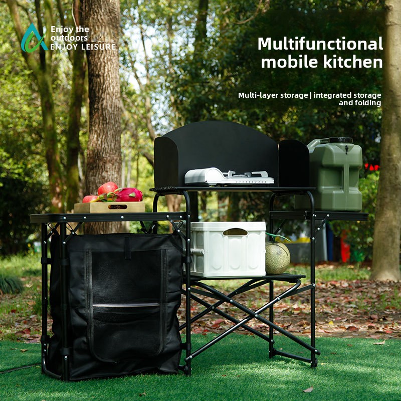 Multifunctionele mobiele buite - Outdoor Camping Table With Storage recensie en prijs