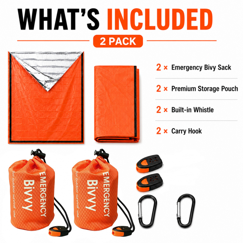 2-pack noodslaapzak, PE alumin - Outdoor Camping Sleeping Bag recensie en prijs