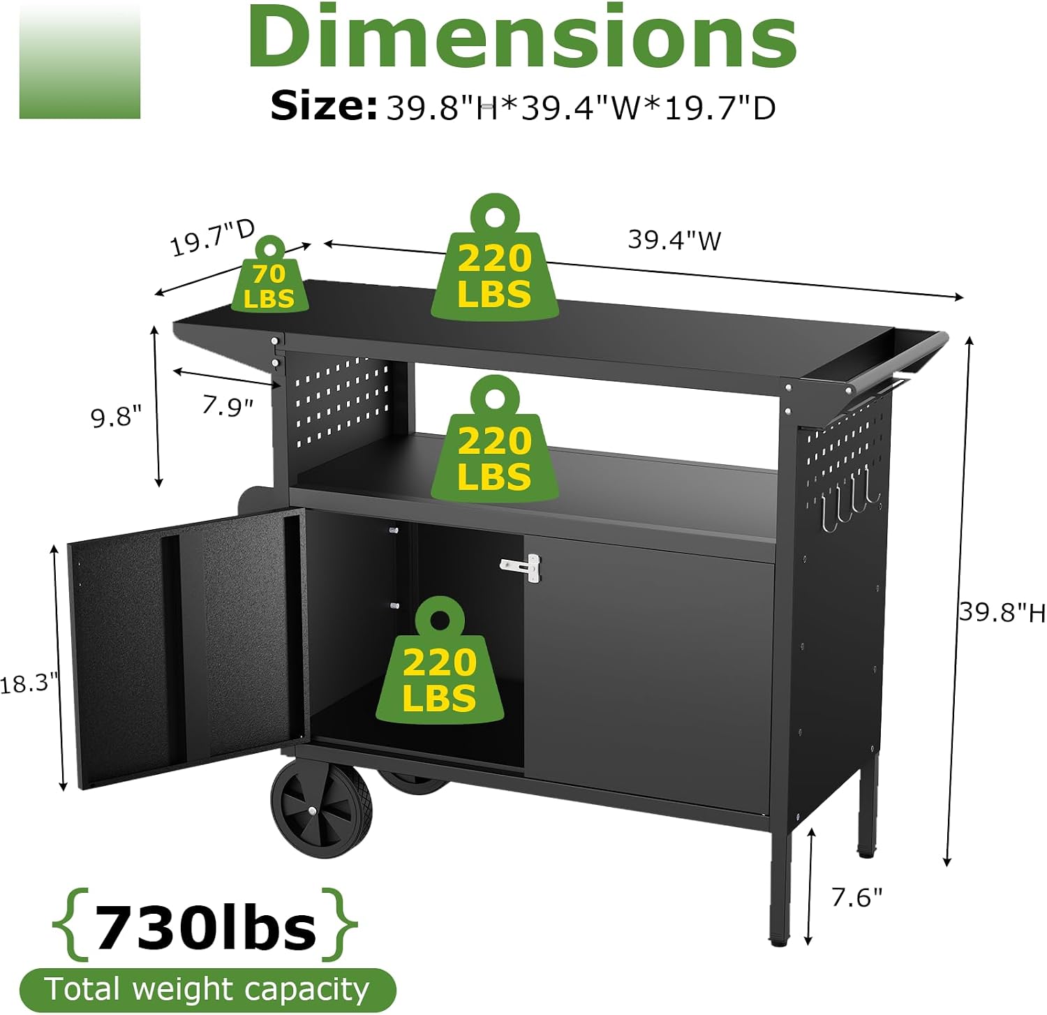 Buitenkeuken op wielen met opb - Outdoor Camping Table With Storage recensie en prijs