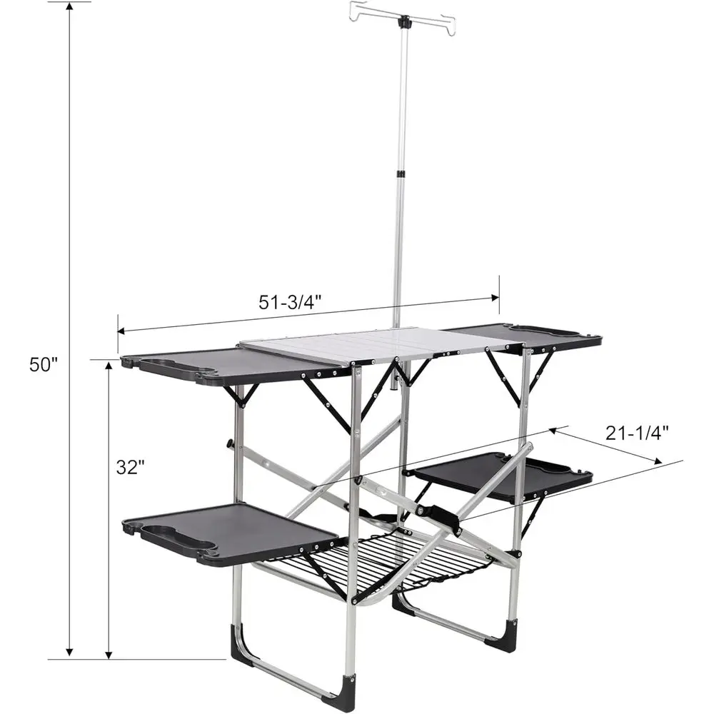 Draagbare buitenkeukentafel me - Outdoor Camping Table With Storage recensie en prijs