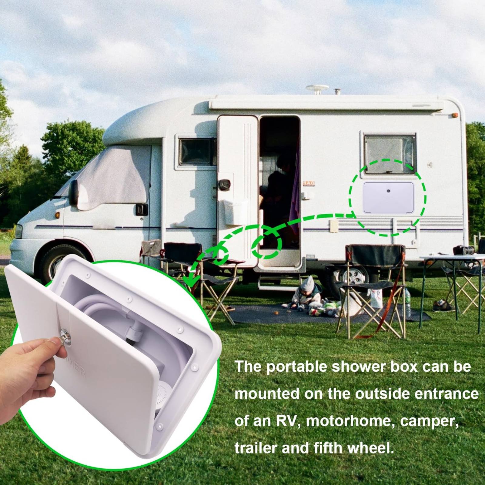 RV Buitendouchebox Compacte RV - Outdoor Camping Set recensie en prijs