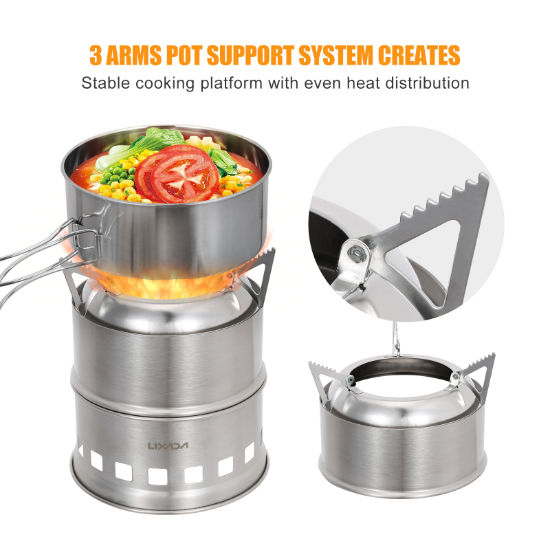 Lixada Roestvrijstalen Houtkac - Outdoor Camping Stove Wood recensie en prijs