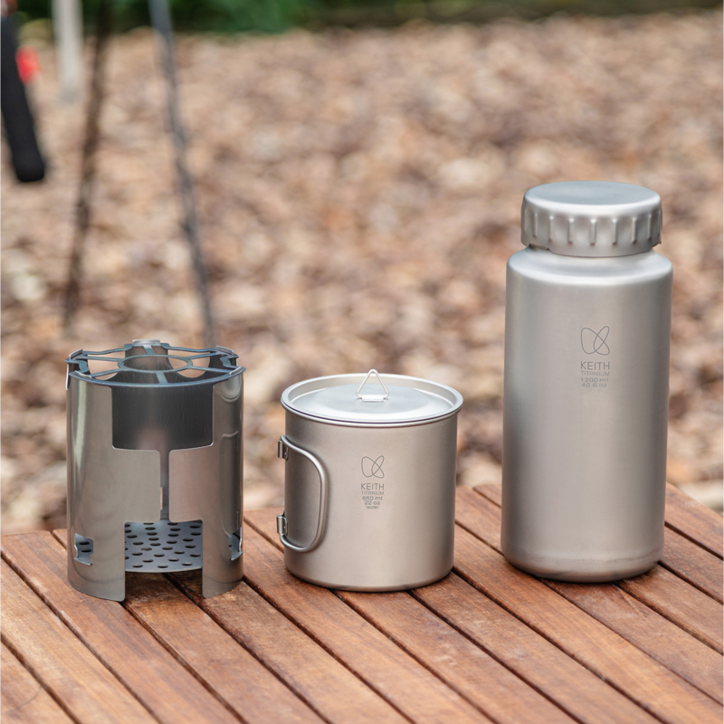 KEITH Pure Titanium Nesting Ca - Outdoor Camping Stove Wood recensie en prijs