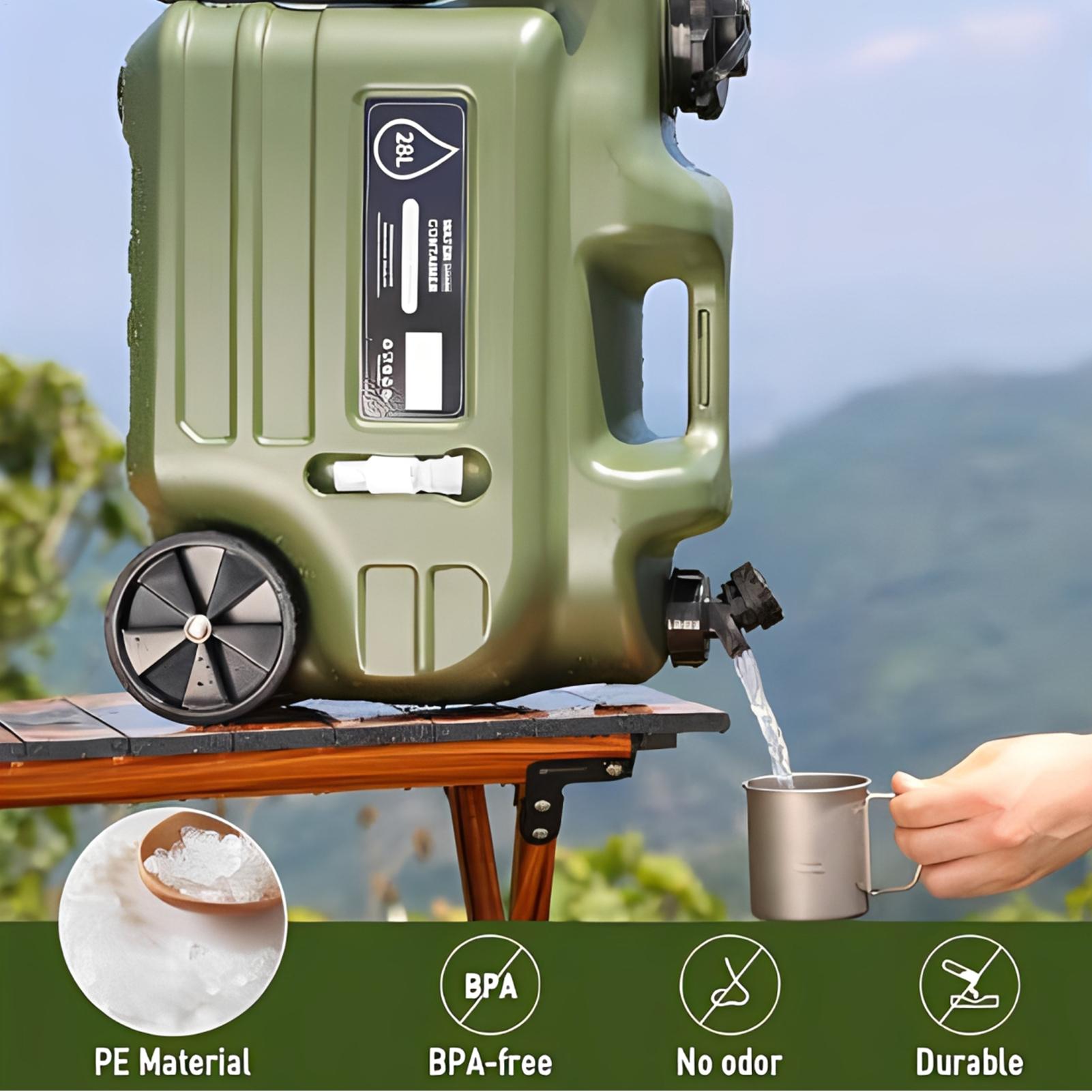 28L Camping Watercontainer Met - Outdoor Camping Water Jug recensie en prijs