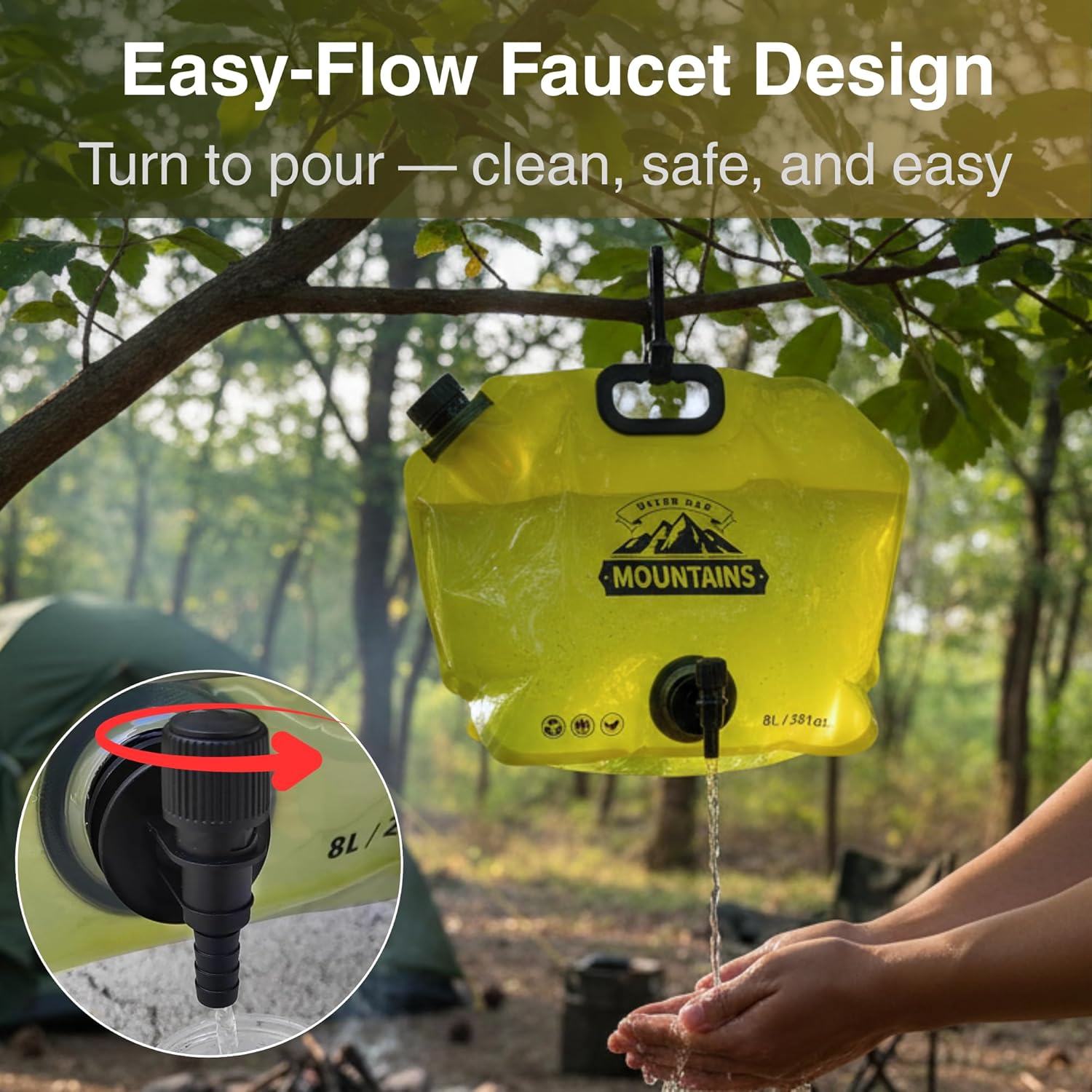 Campingwatercontainer Opvouwba - Outdoor Camping Water Jug recensie en prijs