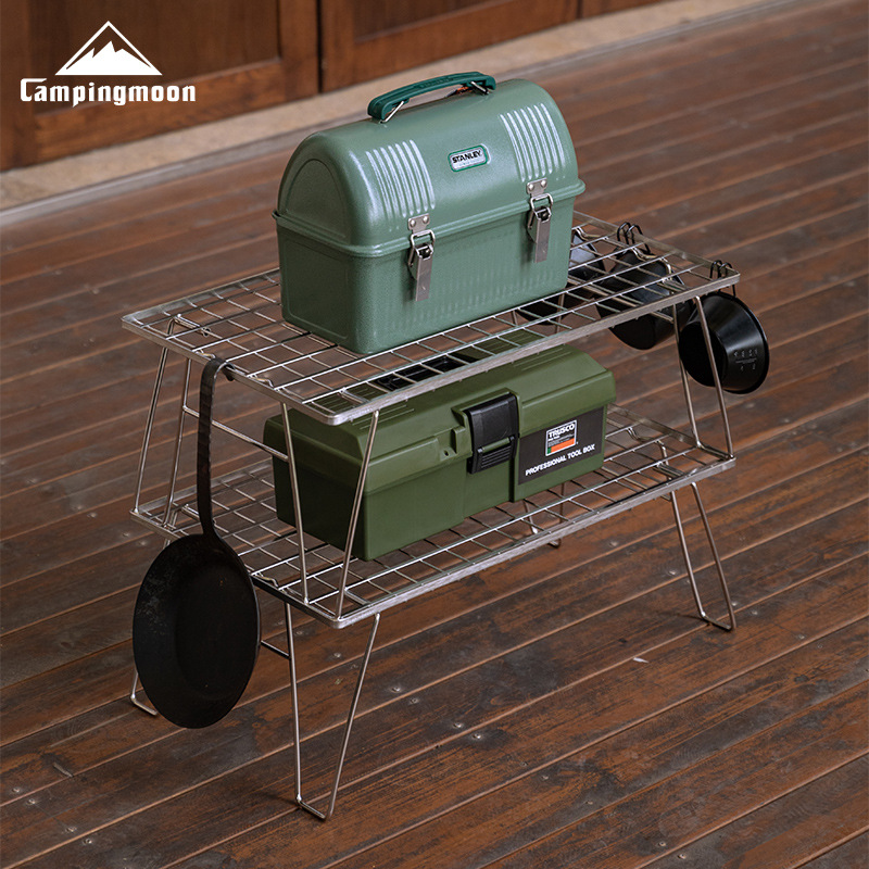 CAMPINGMOON RVS Lichtgewicht O - Outdoor Camping Table With Storage recensie en prijs