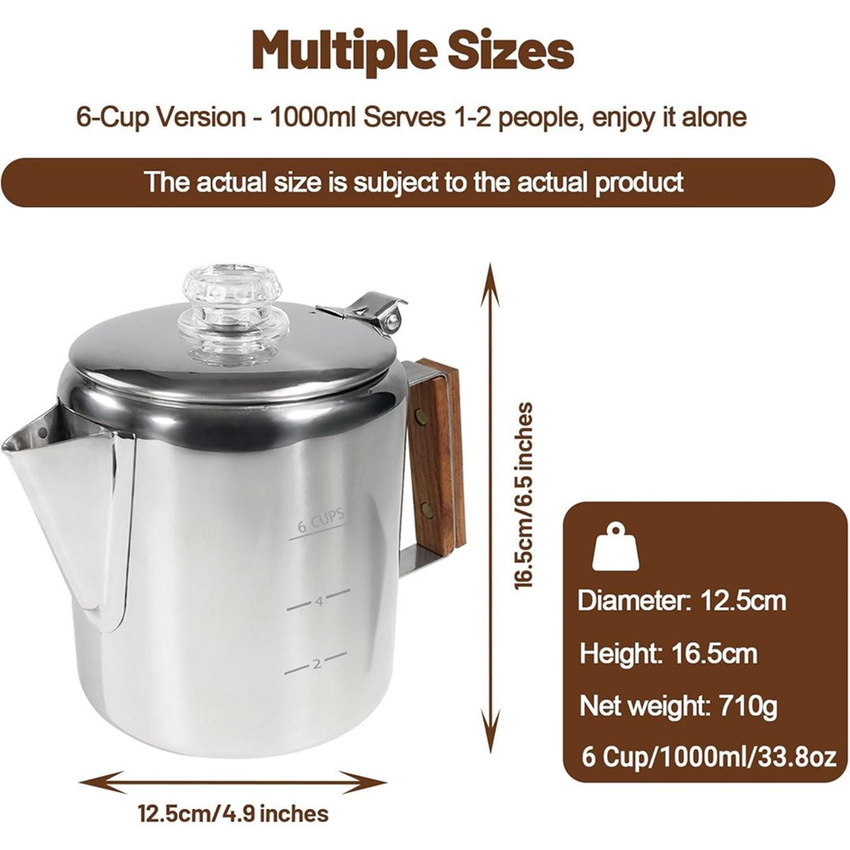 6 kopjes percolator 304 roestv - Camp Percolator Coffee recensie en prijs